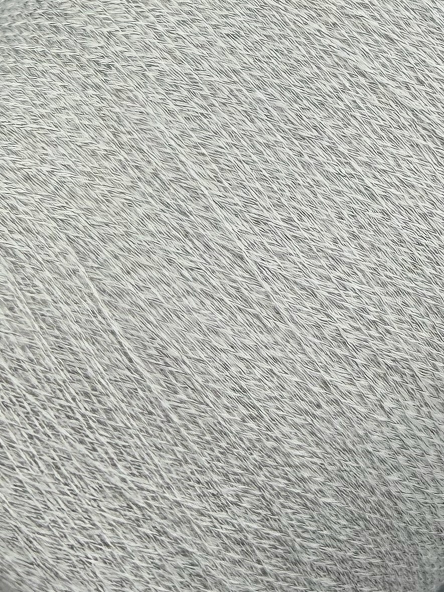 Art. Heaven Stretch Nm 0/35 – Kaschmir-Stretchgarn col. Perlgrau Mélange | Zimpfer Wolle Selezione
